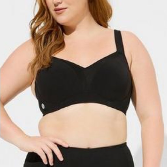 Torrid Black Sport Bra 40DD Med Impact Underwire Convertible Straps - Picture 10 of 12